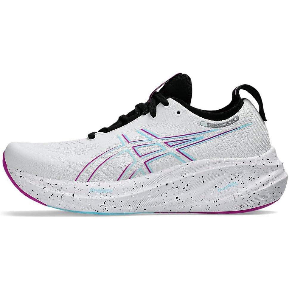 imageASICS Womens GelNimbus 26 Running ShoeWhiteSoothing Sea