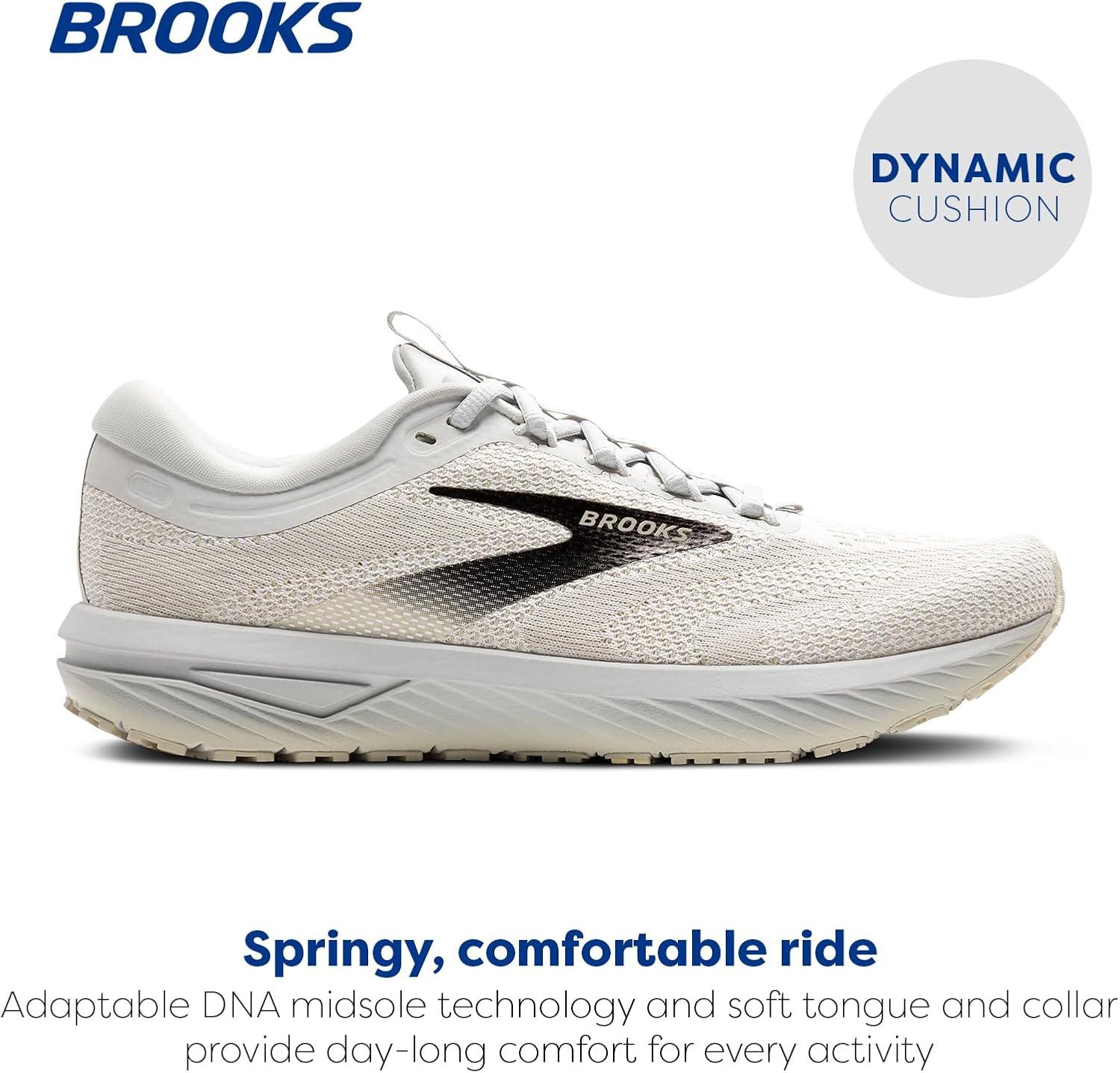 image:imageBrooks Mens Revel 7 Neutral Running ShoeWhitePelicanBlack