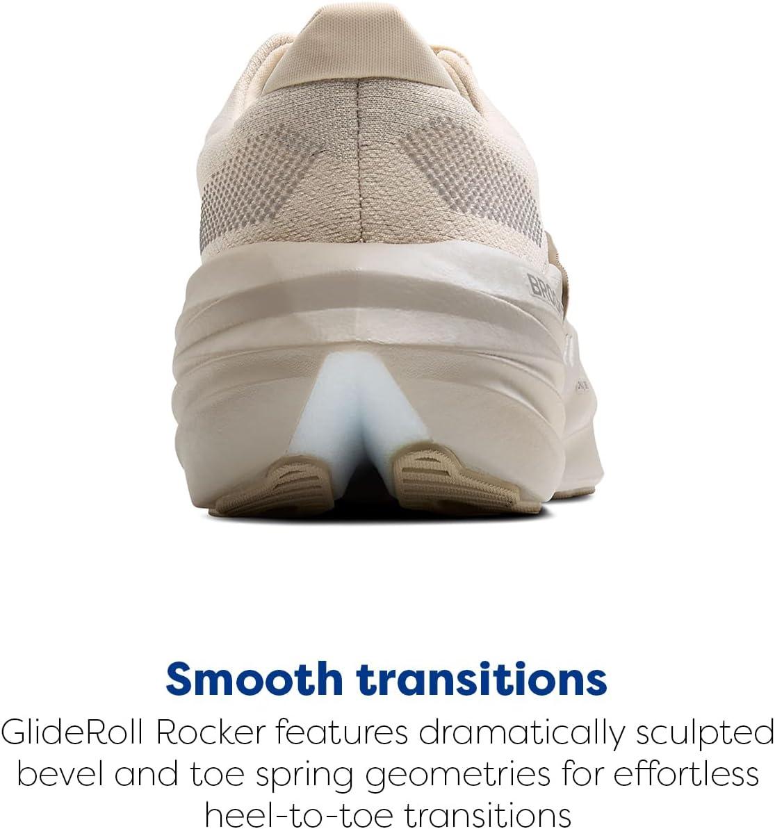 image:imageBrooks Womens Glycerin Max Neutral Running ampamp Walking ShoeAlmond Peach London Fog White