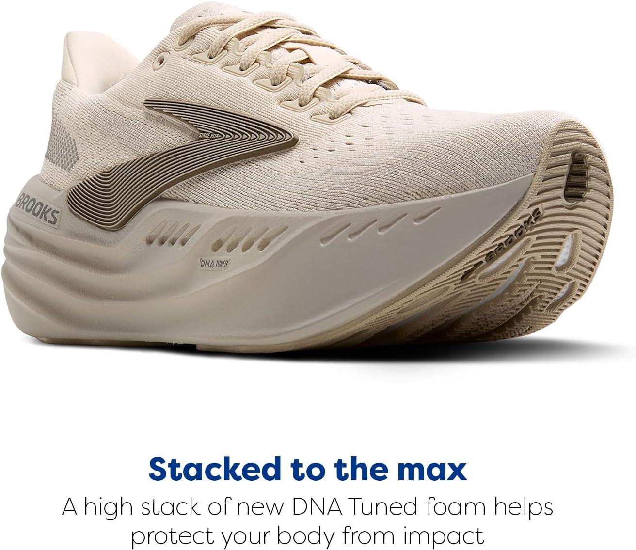 image:imageBrooks Womens Glycerin Max Neutral Running ampamp Walking ShoeAlmond Peach London Fog White