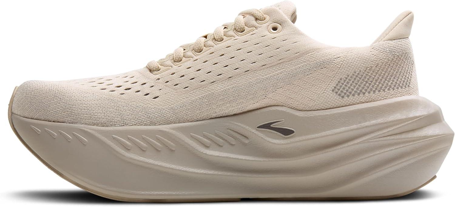 image:imageBrooks Womens Glycerin Max Neutral Running ampamp Walking ShoeAlmond Peach London Fog White