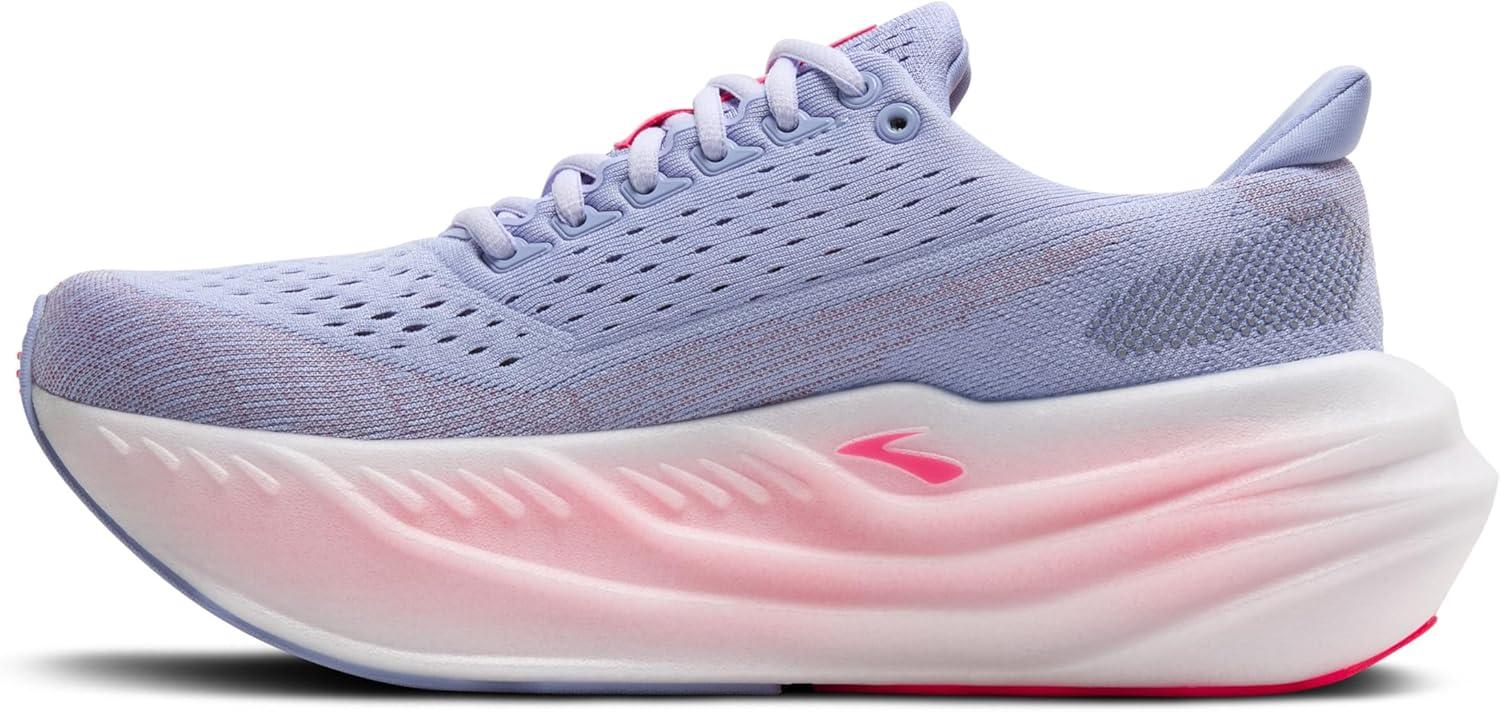 image:imageBrooks Womens Glycerin Max Neutral Running ampamp Walking ShoeBlue Heron Diva Pink White