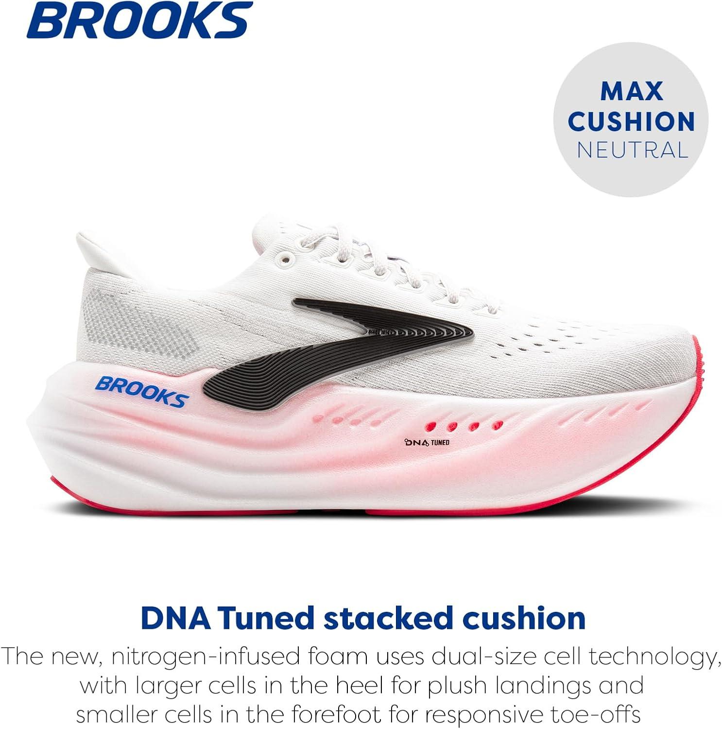 image:imageBrooks Womens Glycerin Max Neutral Running ampamp Walking ShoeWhiteBlackDiva Pink
