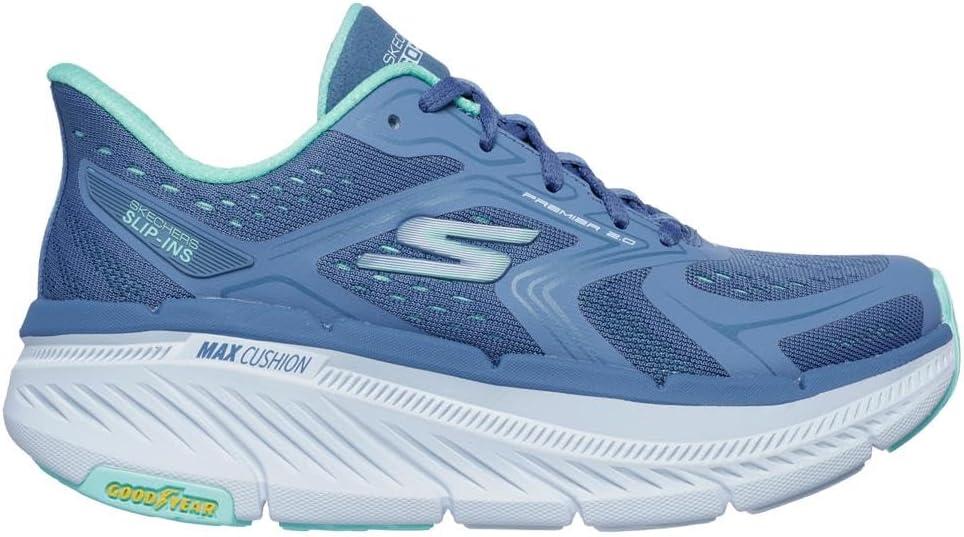 image:imageSkechers Womens Max Cushioning Premier 20 Overland Hands Free SlipinsBlueTurquoise