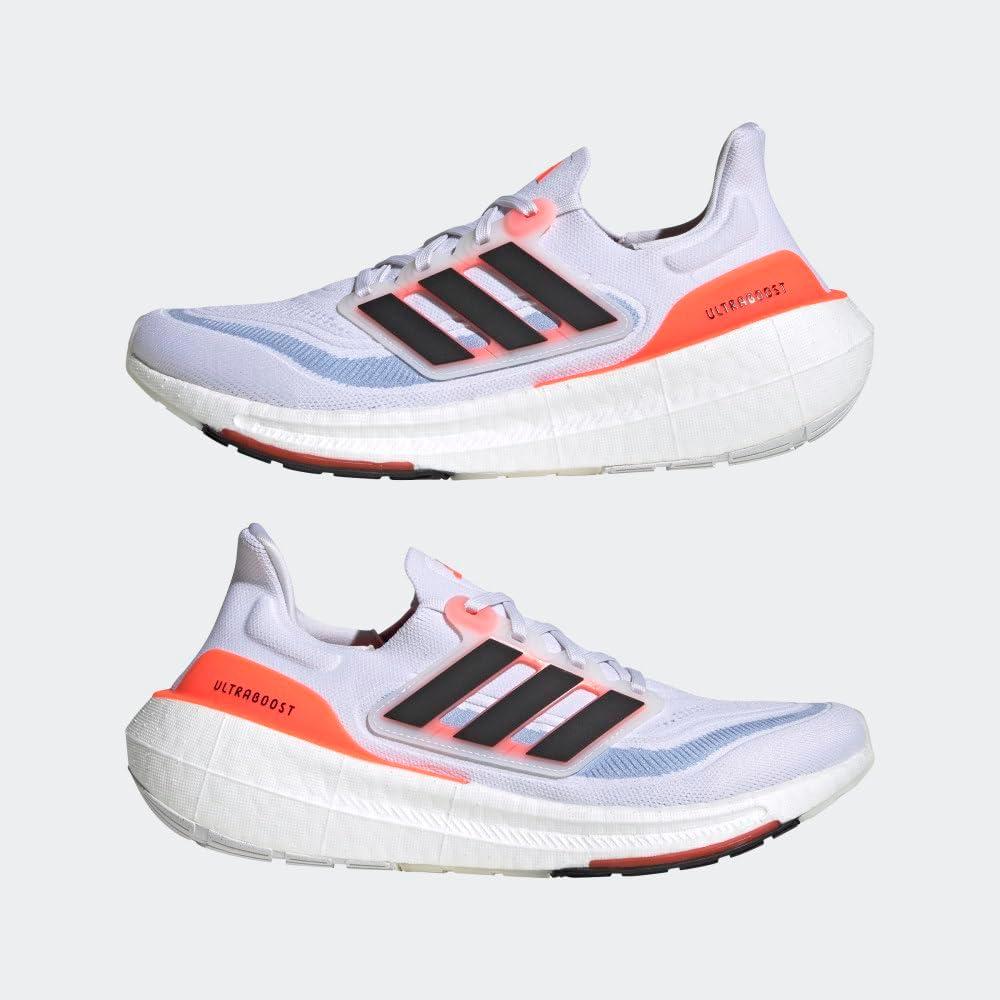 image:imageadidas Mens Ultraboost Light Running ShoeWhiteBlackSolar Red