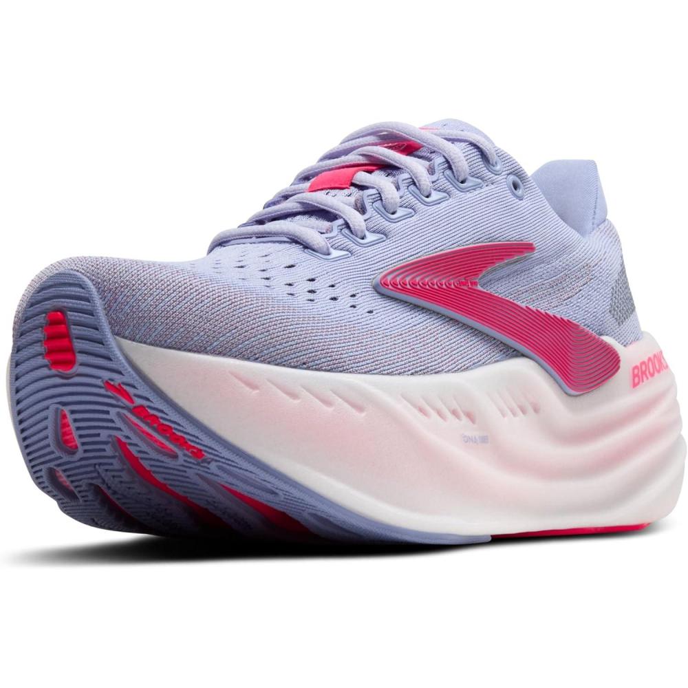 image:imageBrooks Womens Glycerin Max Neutral Running ampamp Walking ShoeBlue Heron Diva Pink White