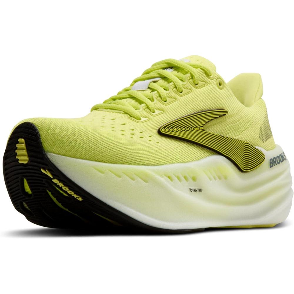 image:imageBrooks Womens Glycerin Max Neutral Running ampamp Walking ShoeSunny LimeBlackWhite