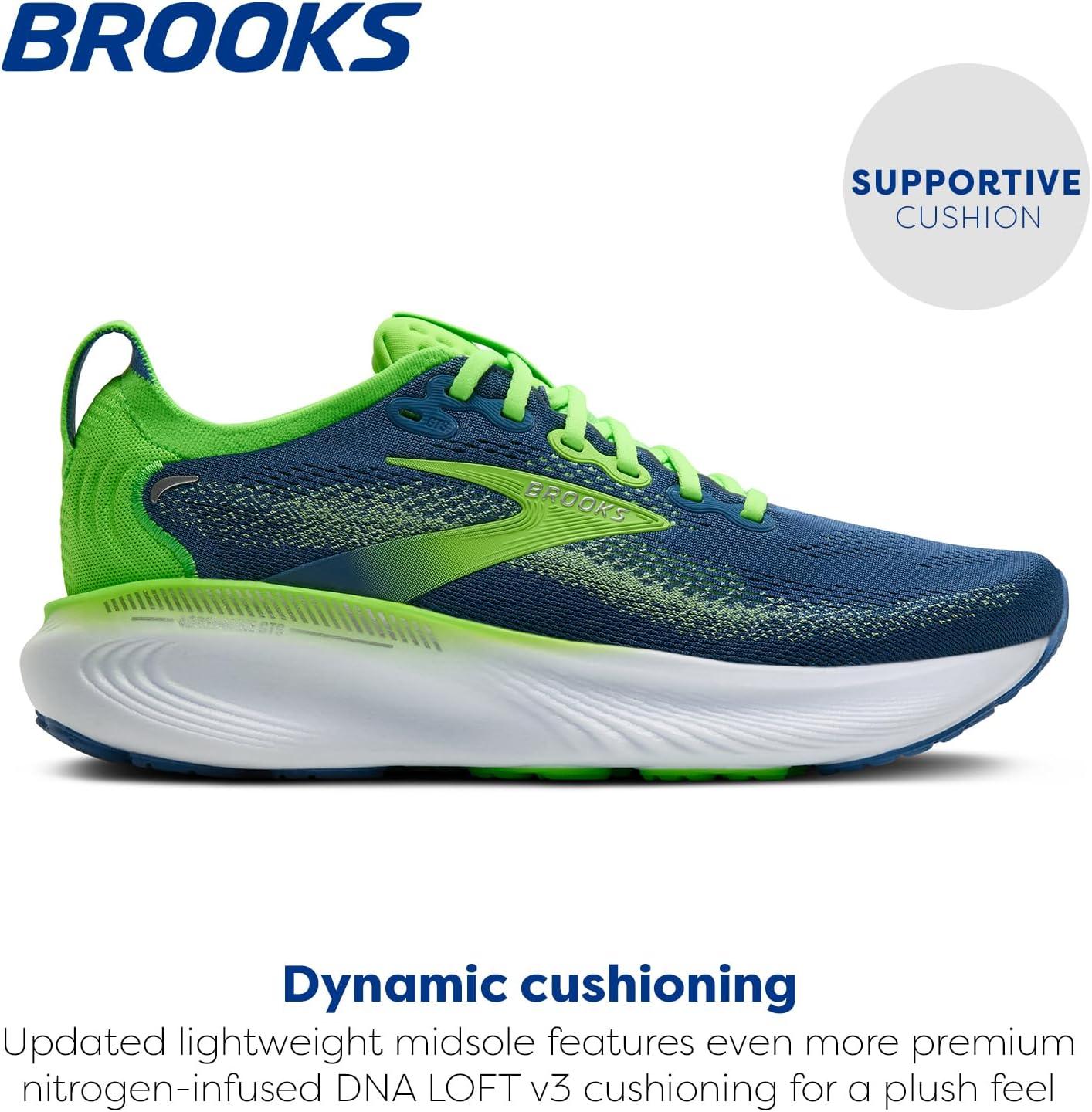 image:imageBrooks Mens Adrenaline GTS 25 Supportive Running ampamp Walking ShoeGreenMoonlightPhantom