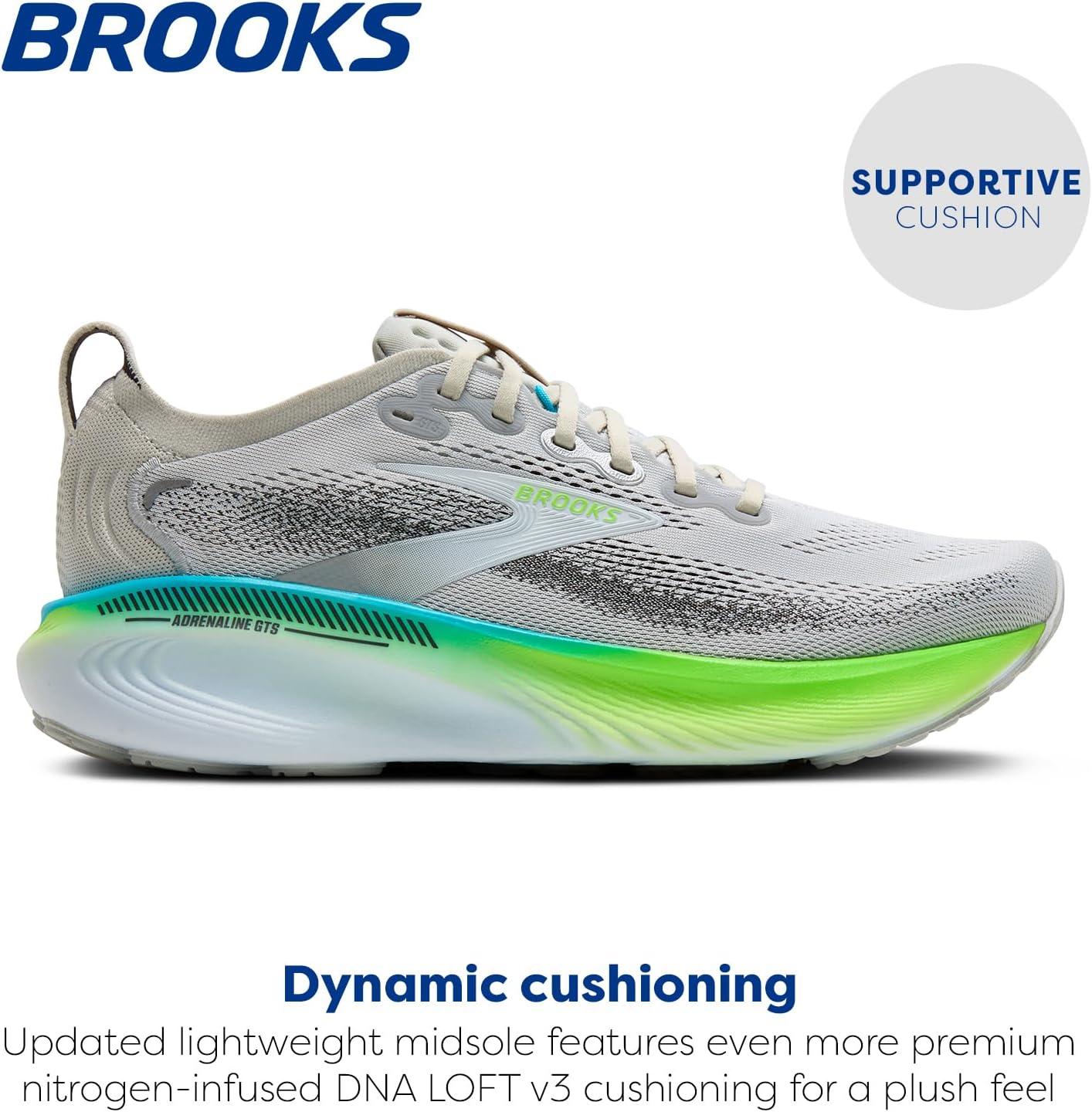 image:imageBrooks Mens Adrenaline GTS 25 Supportive Running ampamp Walking ShoeOysterGreen GeckoBlue