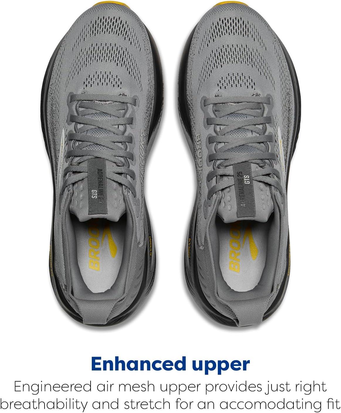 image:imageBrooks Mens Adrenaline GTS 25 Supportive Running ampamp Walking ShoePrimer GreyEbonyJasmin