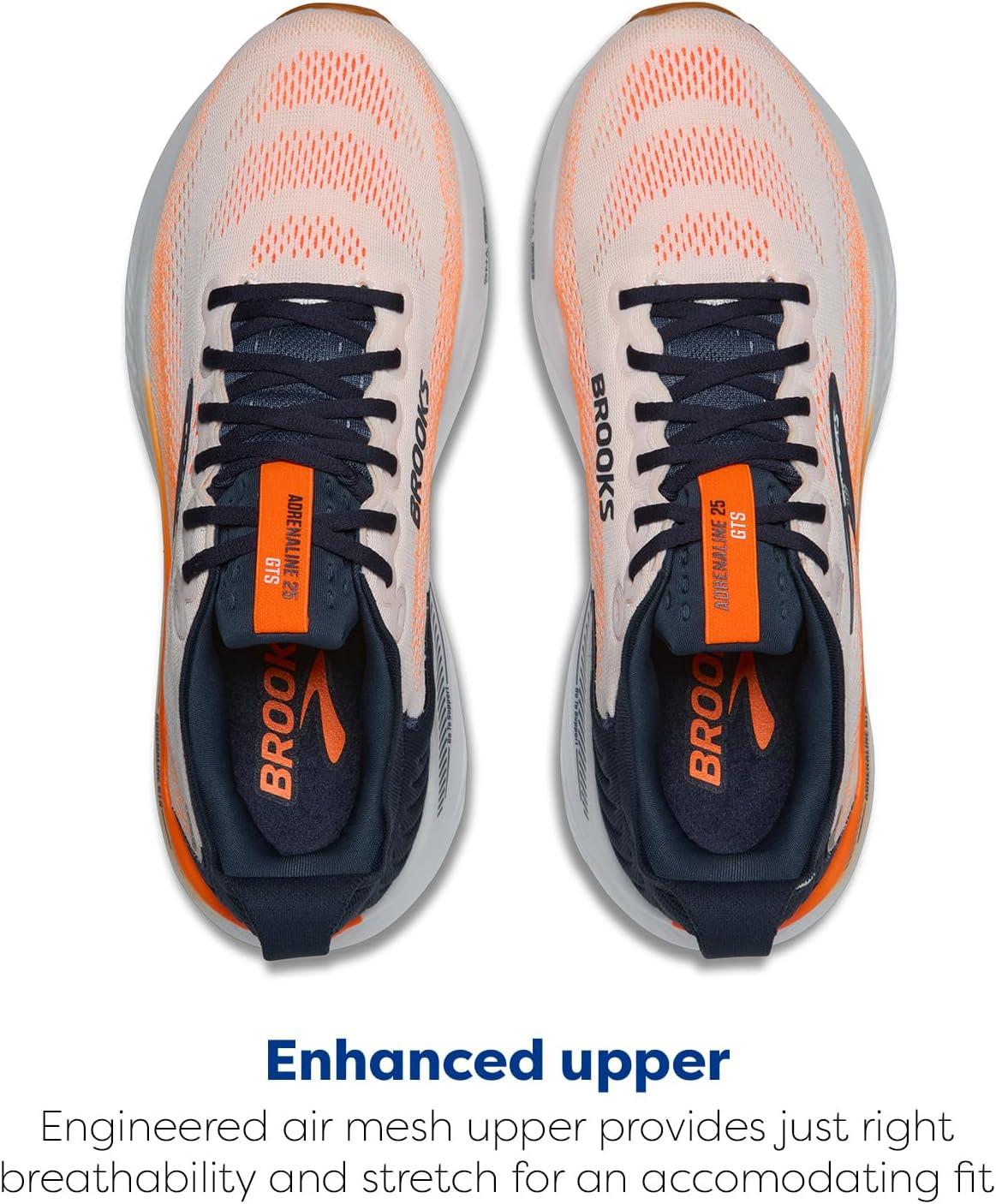 image:imageBrooks Mens Adrenaline GTS 25 Supportive Running ampamp Walking ShoeWhiteSpellboundOrange