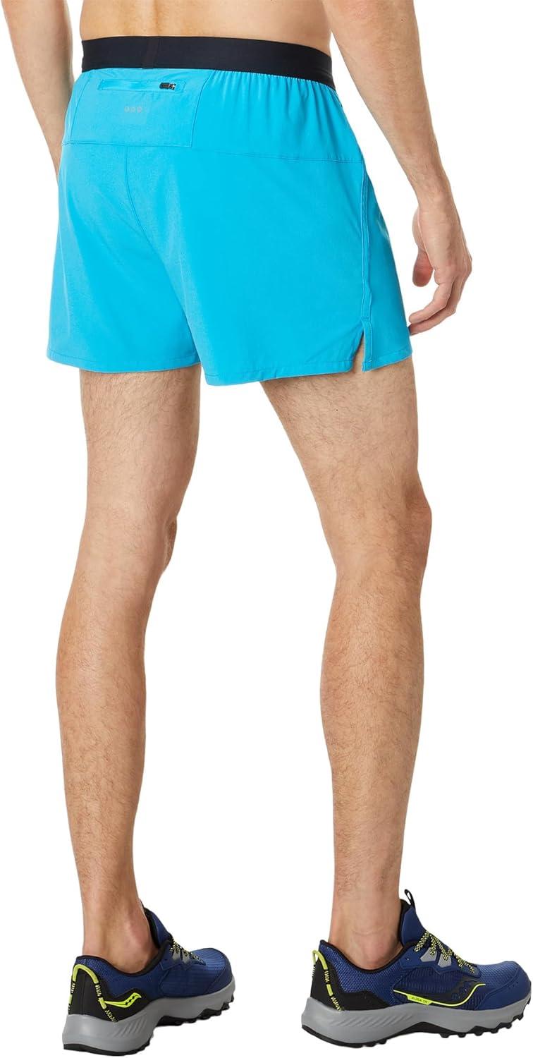 image:imageSaucony Outpace 3quot Shorts for Men Offers Lightweight Stretch Woven Fabric and Elastic WaistbandVizi Blue