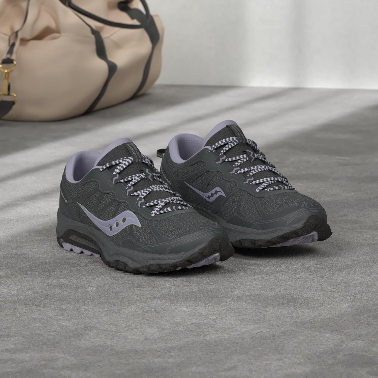image:imageSaucony Womens Grid Escape Tr5 Running ShoeCharcoalLavender