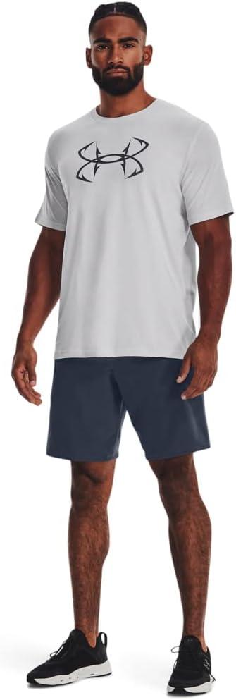 image:imageUnder Armour Mens Fish Hook Logo Tee016 Halo Gray Pitch Gray Pitch Gray