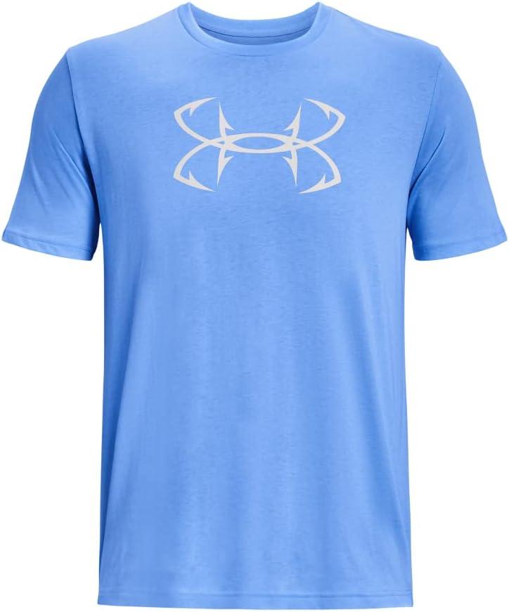 image:imageUnder Armour Mens Fish Hook Logo Tee477 Carolina Blue Halo Gray