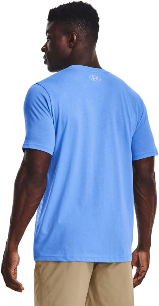 image:imageUnder Armour Mens Fish Hook Logo Tee477 Carolina Blue Halo Gray