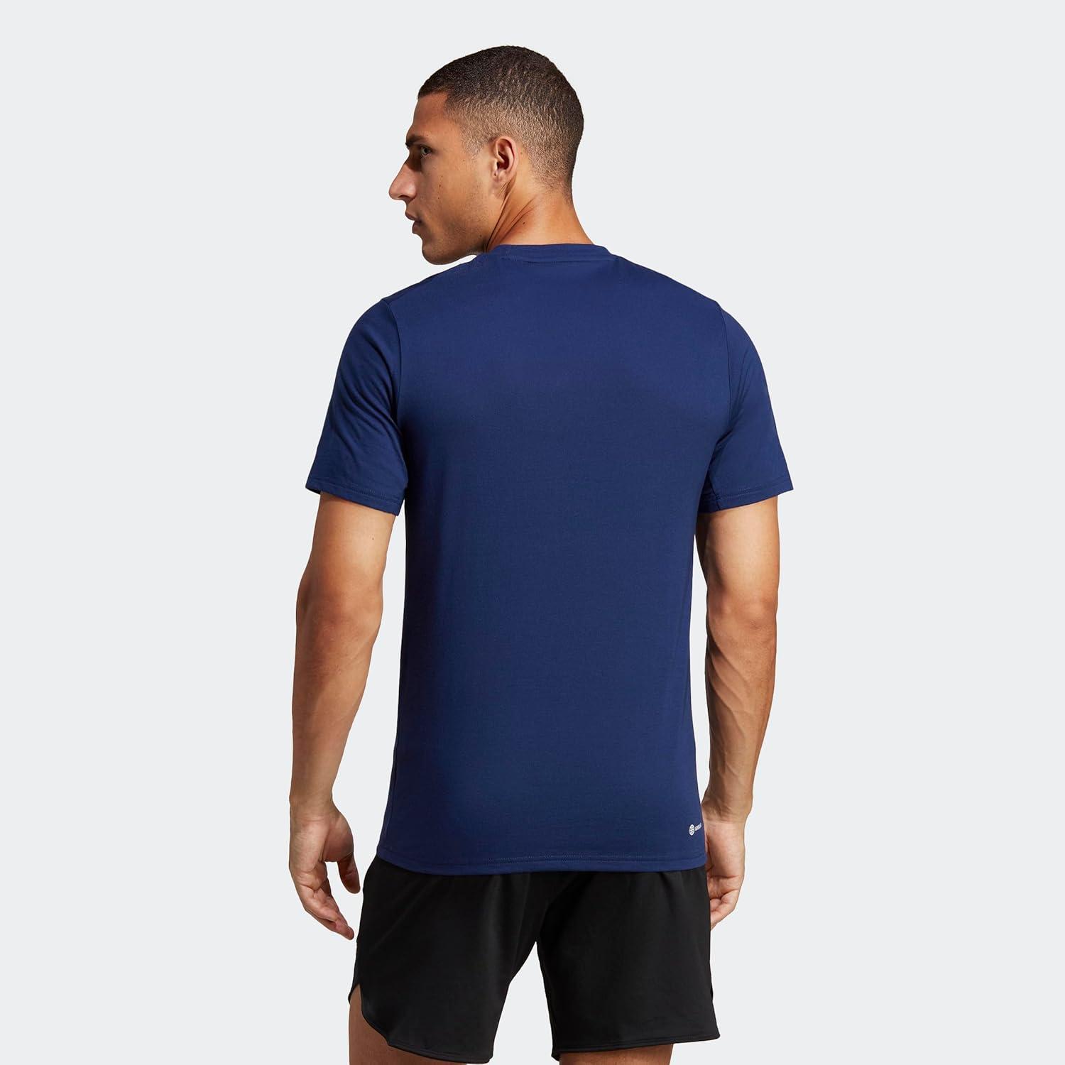 image:imageadidas Mens Essentials Feel Ready Training TShirtDark BlueWhite