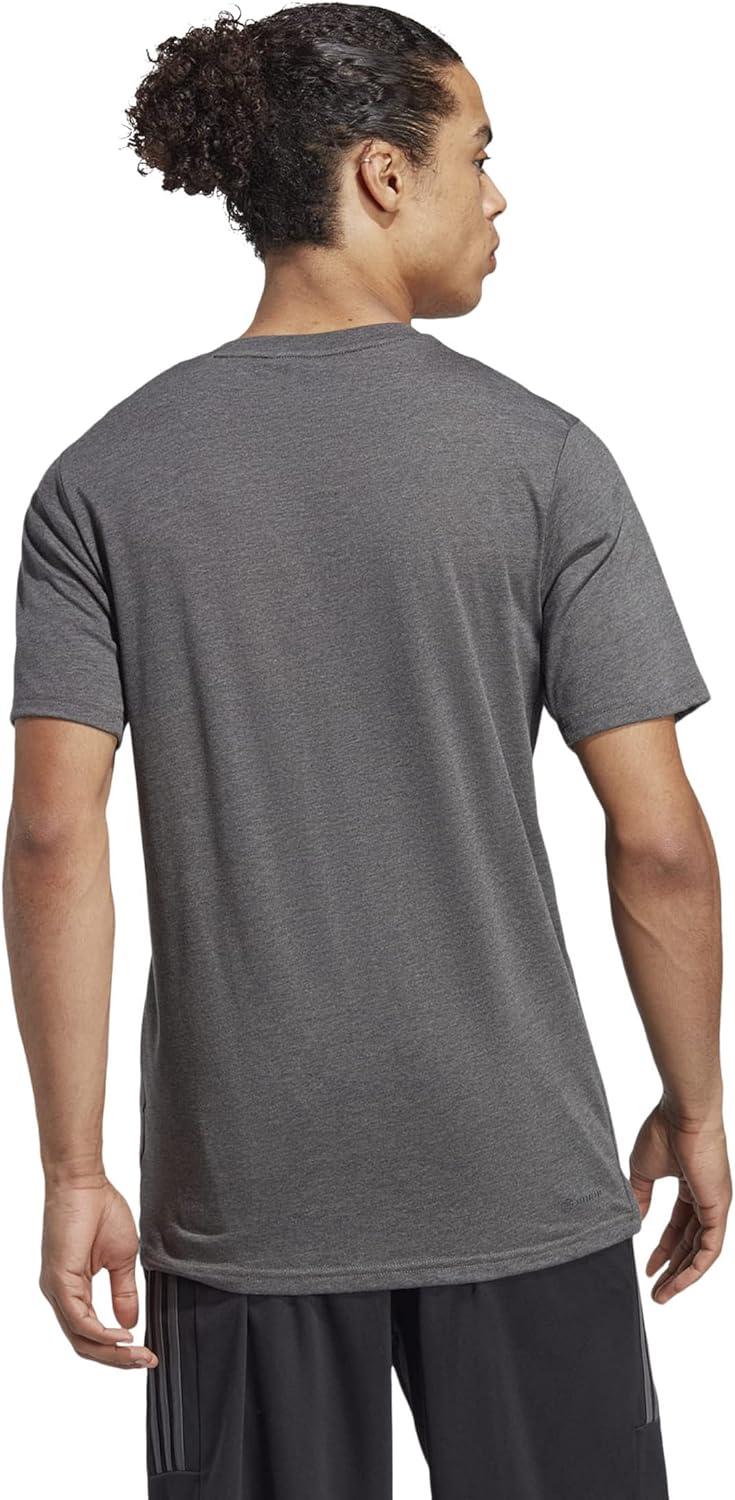image:imageadidas Mens Essentials Feel Ready Training TShirtSilver PebbleBlackBlack