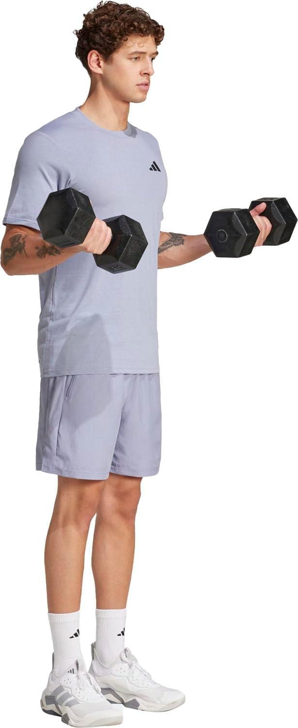 image:imageadidas Mens Essentials Feel Ready Training TShirtSilver VioletBlack