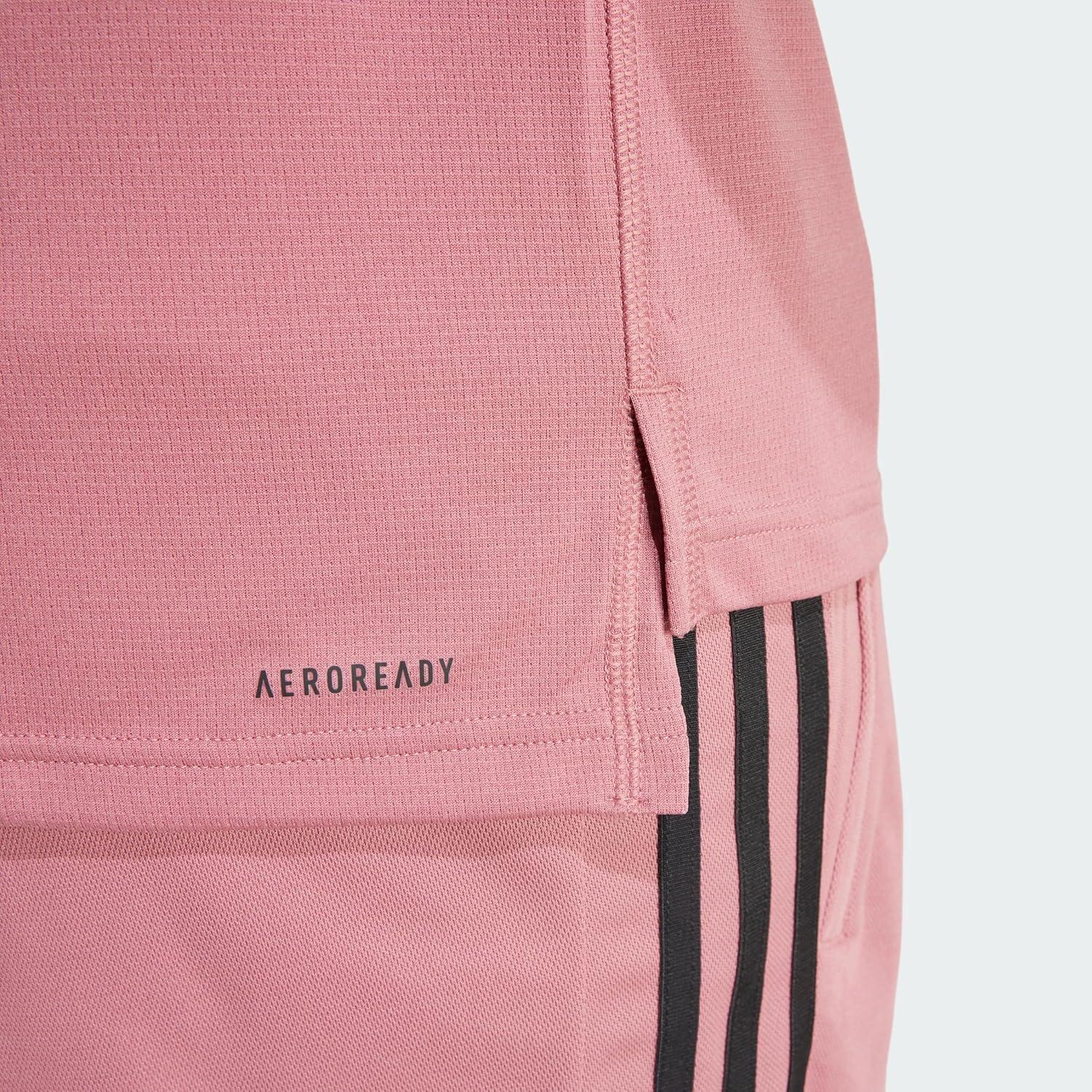 image:imageadidas Mens Train Essentials QuarterZip Long Sleeve TShirtPreloved Crimson