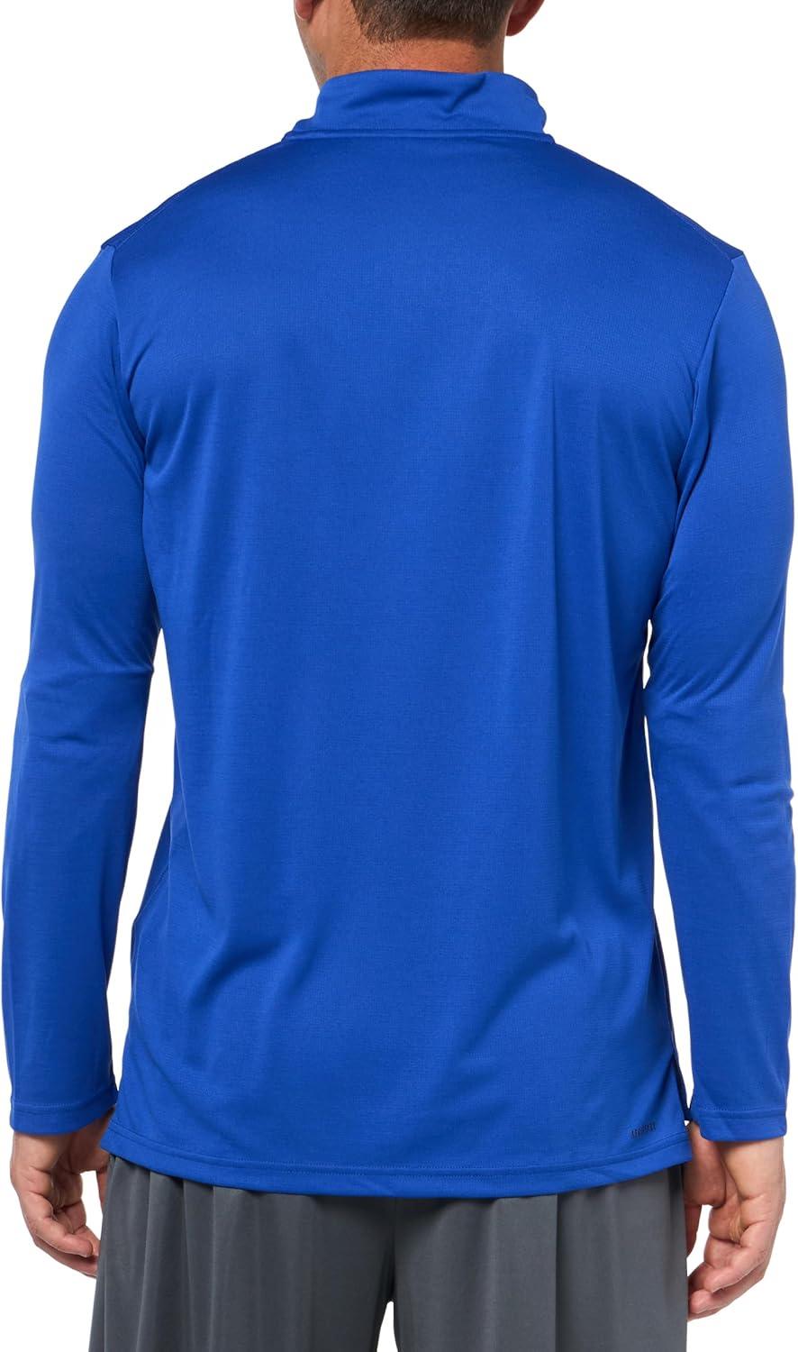 image:imageadidas Mens Train Essentials QuarterZip Long Sleeve TShirtSemi Lucid Blue