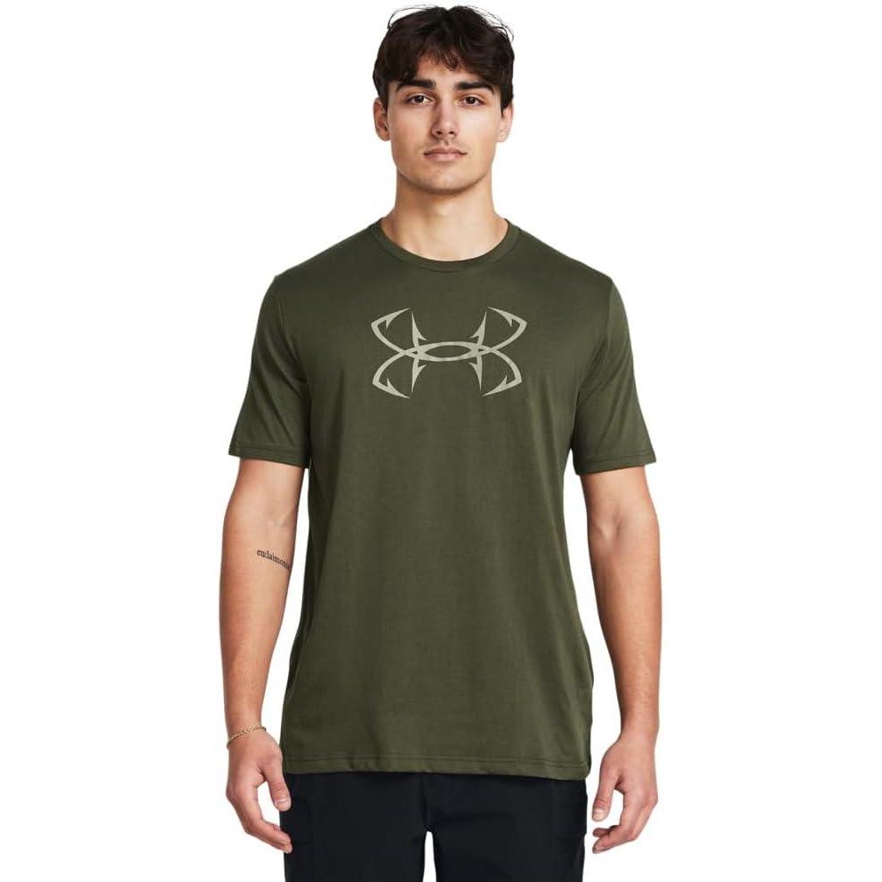 image:imageUnder Armour Mens Fish Hook Logo Tee391 Marine Od Green Grove Green