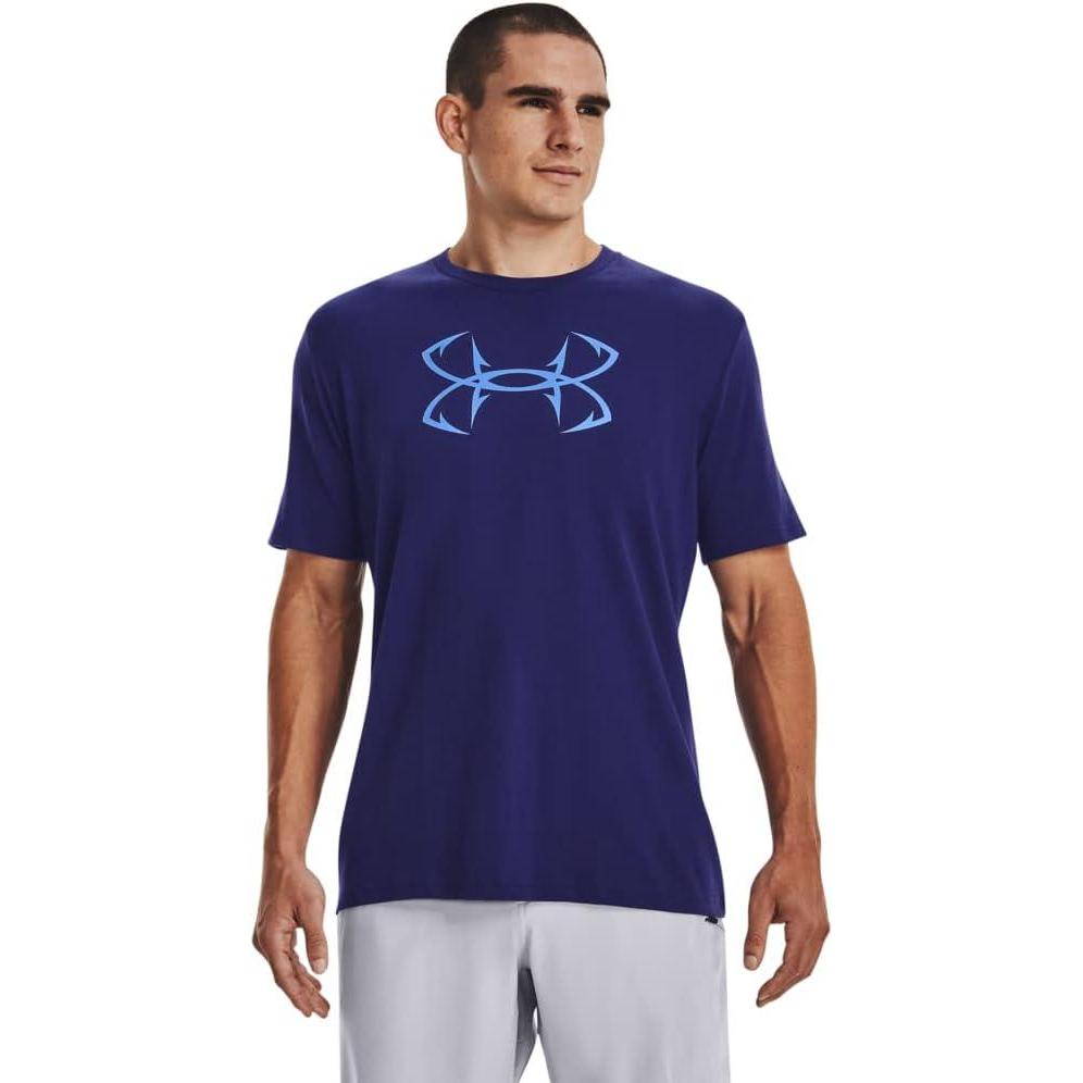image:imageUnder Armour Mens Fish Hook Logo Tee468 Sonar Blue Carolina Blue Carolina Blue