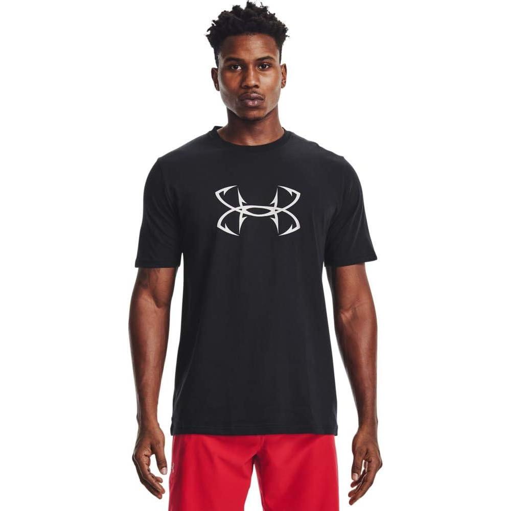 image:imageUnder Armour Mens Fish Hook Logo TeeBlack 003Halo Gray