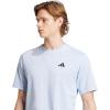 adidas Men’s Essentials Feel Ready Training T-Shirt(Glow Blue/Black)