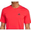 adidas Men’s Essentials Feel Ready Training T-Shirt(Pure Ruby/Black)