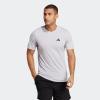 adidas Men’s Essentials Feel Ready Training T-Shirt(Silver Dawn/Black)
