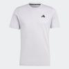 adidas Men’s Essentials Feel Ready Training T-Shirt(Silver Dawn/Black)