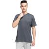 adidas Men’s Essentials Feel Ready Training T-Shirt(Dark Grey Heather/White/Black)
