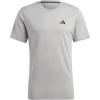 adidas Men’s Essentials Feel Ready Training T-Shirt(Medium Grey Heather/White/Black)