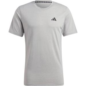 adidas Men’s Essentials Feel Ready Training T-Shirt(Medium Grey Heather/White/Black)