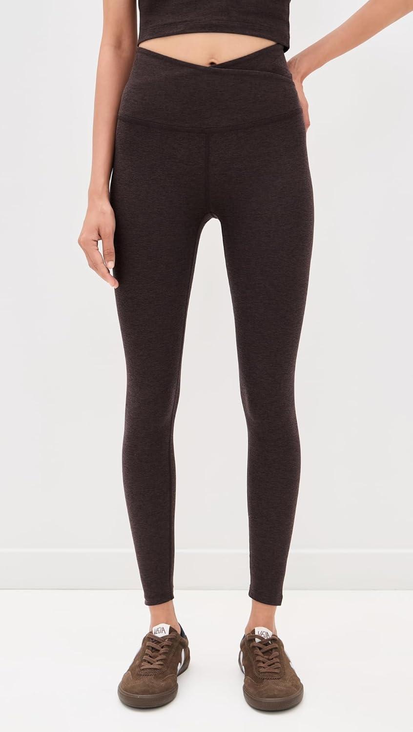 image:imageBeyond Yoga Womens Spacedye at Your Leisure LeggingsDark Chocolate Heather