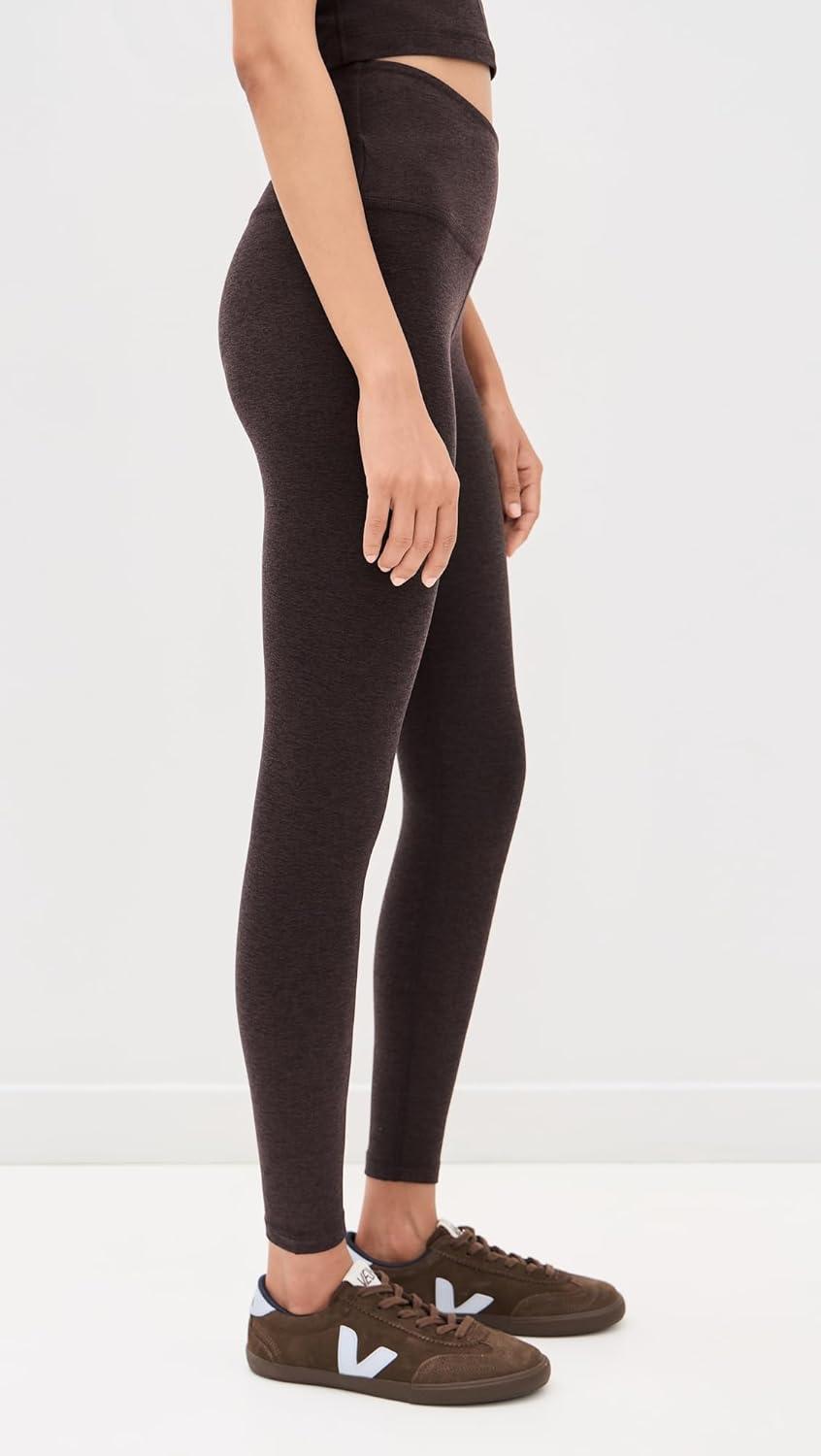 image:imageBeyond Yoga Womens Spacedye at Your Leisure LeggingsDark Chocolate Heather