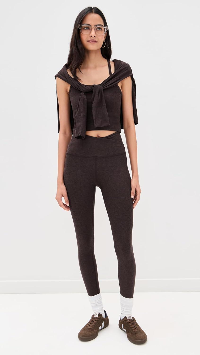 image:imageBeyond Yoga Womens Spacedye at Your Leisure LeggingsDark Chocolate Heather