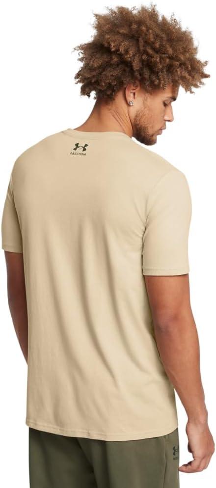 image:imageUnder Armour Mens Freedom Graphic Short Sleeve TShirt290 Desert Sand Marine Od Green