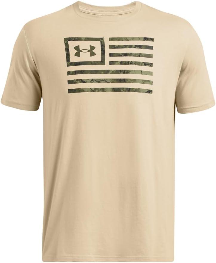 image:imageUnder Armour Mens Freedom Graphic Short Sleeve TShirt290 Desert Sand Marine Od Green