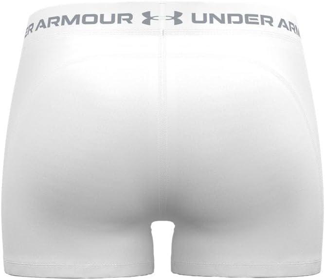 image:imageUnder Armour Womens HeatGear Armour Shorty Shorts100 White Halo Gray