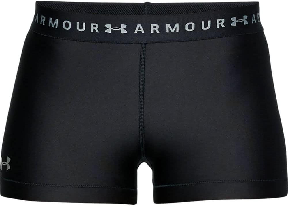 image:imageUnder Armour Womens HeatGear Armour Shorty ShortsBlack Black Metallic Silver