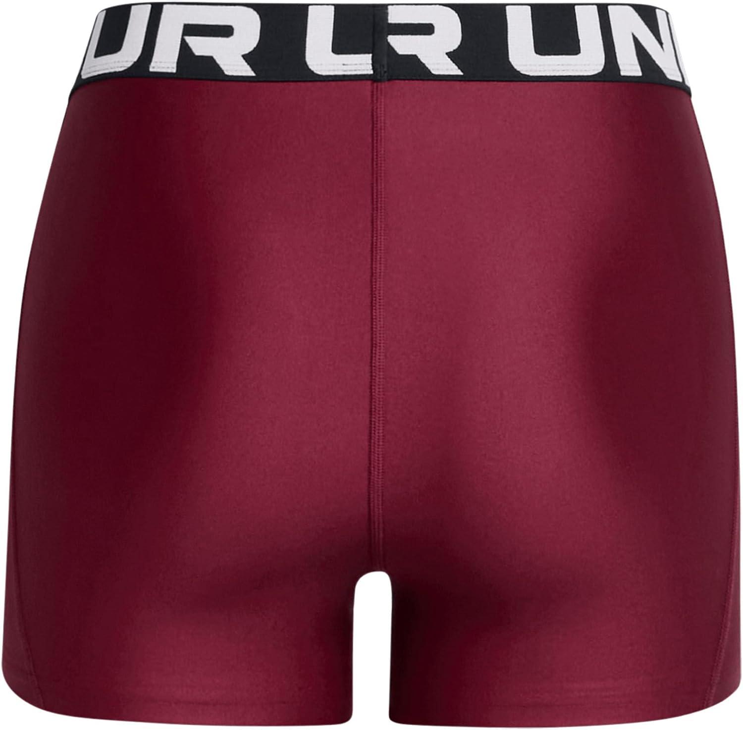image:imageUnder Armour Womens HeatGear Armour Shorty ShortsCardinalWhite