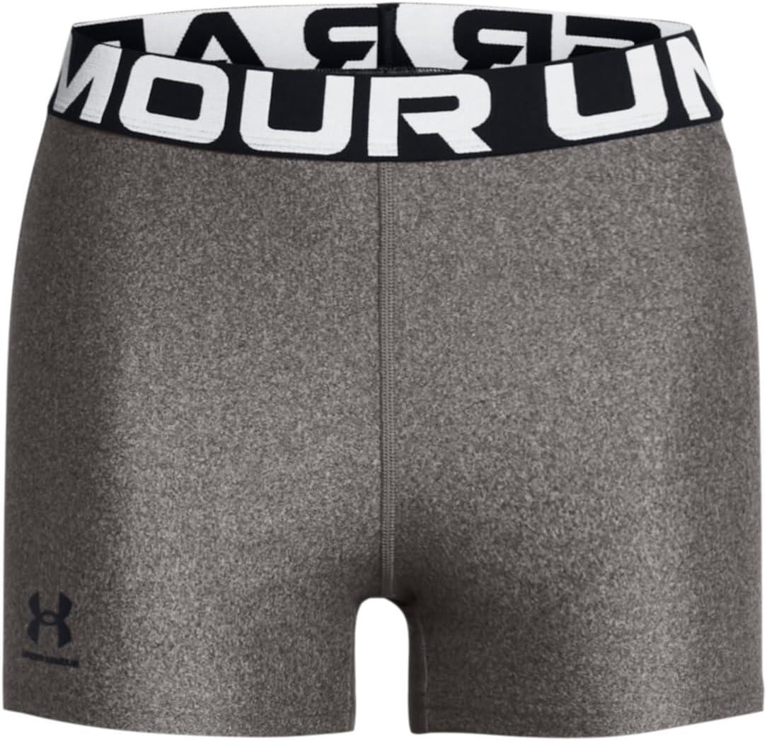 image:imageUnder Armour Womens HeatGear Armour Shorty ShortsCharcoal Light HeatherBlack