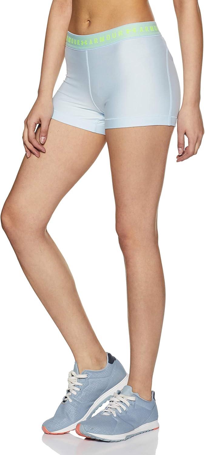 image:imageUnder Armour Womens HeatGear Armour Shorty ShortsCode BlueMetallic Silver