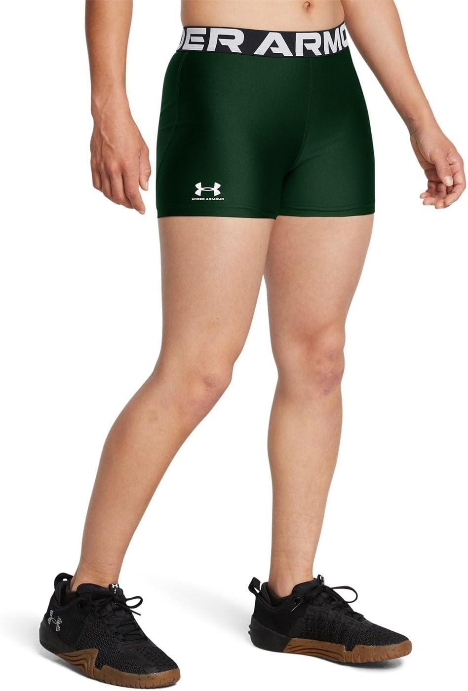 image:imageUnder Armour Womens HeatGear Armour Shorty ShortsForest GreenWhite