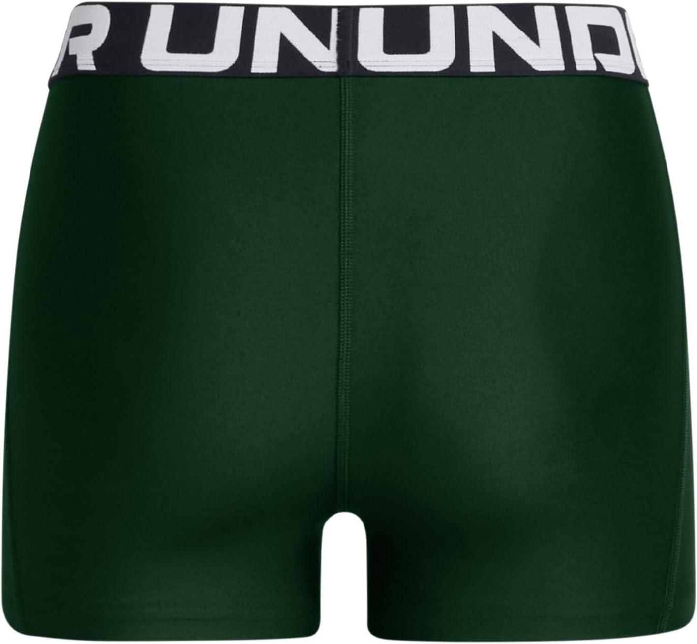 image:imageUnder Armour Womens HeatGear Armour Shorty ShortsForest GreenWhite