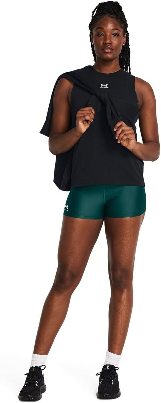 image:imageUnder Armour Womens HeatGear Armour Shorty ShortsHydro TealWhite