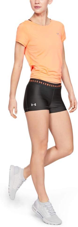 image:imageUnder Armour Womens HeatGear Armour Shorty ShortsJet Gray 010Metallic Silver