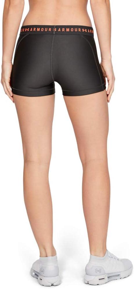 image:imageUnder Armour Womens HeatGear Armour Shorty ShortsJet Gray 010Metallic Silver